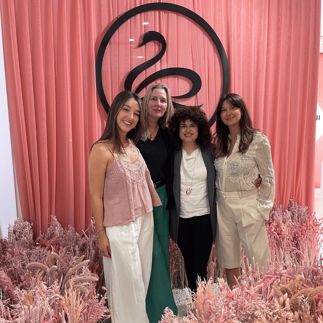 Redactoras de NUEVA ESTÉTICA con Ana Albujer y Claudia Lorente del equipo de comunicación de GERMAINE DE CAPUCCINI